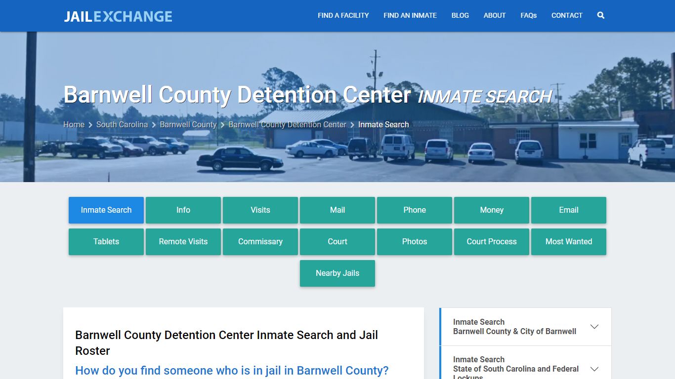 Barnwell County Detention Center Inmate Search - Jail Exchange